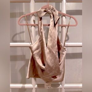 🧡ZARA🧡 SEXY COWL NECK PARTY TOP CHAMPAGNE COLOR